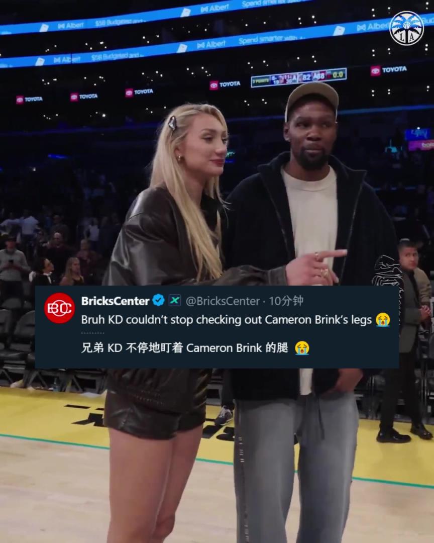 关心后者伤势？美媒调侃：KD不停地在瞄布林克的腿